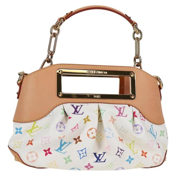 LOUIS VUITTON Monogram Multicolor Judy PM Shoulder Bag White M40257 - Picture 1 of 16
